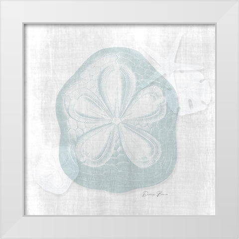 Sand Dollar 2 White Modern Wood Framed Art Print by Brown, Denise