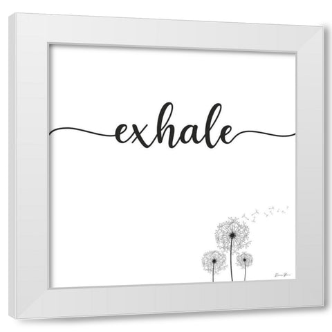 Exhale White Modern Wood Framed Art Print by Brown, Denise