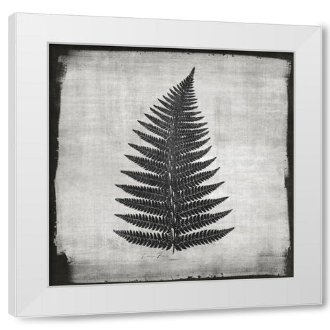 Noir Fern 1 White Modern Wood Framed Art Print by Brown, Denise