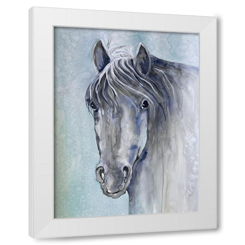 Gentle Stallion 1 White Modern Wood Framed Art Print by Charest, Doris