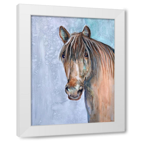 Gentle Stallion 2 White Modern Wood Framed Art Print by Charest, Doris
