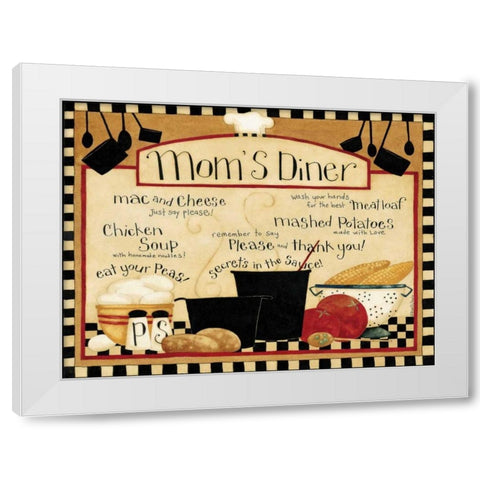 Moms Diner White Modern Wood Framed Art Print by DiPaolo, Dan