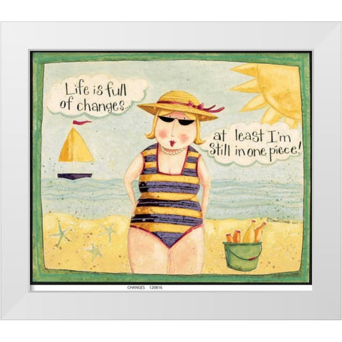 Changes White Modern Wood Framed Art Print by DiPaolo, Dan