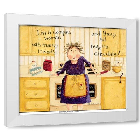 Complex Woman White Modern Wood Framed Art Print by DiPaolo, Dan