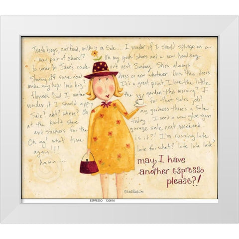 Espresso White Modern Wood Framed Art Print by DiPaolo, Dan