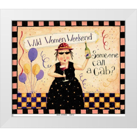 Wild Woman White Modern Wood Framed Art Print by DiPaolo, Dan