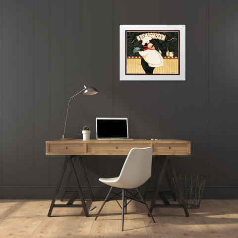 Bistro White Modern Wood Framed Art Print by DiPaolo, Dan