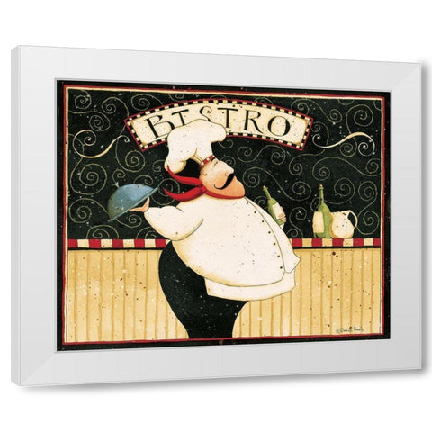 Bistro White Modern Wood Framed Art Print by DiPaolo, Dan