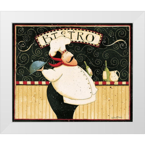 Bistro White Modern Wood Framed Art Print by DiPaolo, Dan