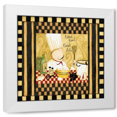 Full Table White Modern Wood Framed Art Print by DiPaolo, Dan