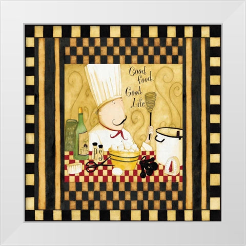Full Table White Modern Wood Framed Art Print by DiPaolo, Dan
