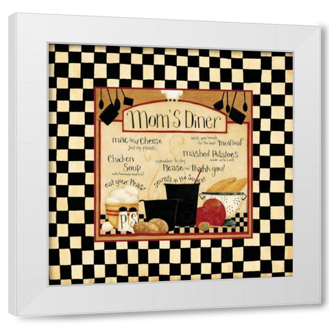 Corner Diner White Modern Wood Framed Art Print by DiPaolo, Dan