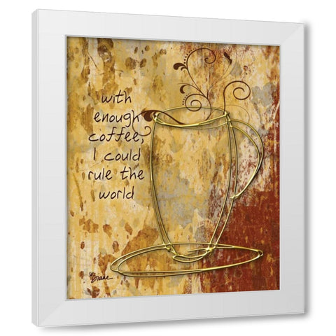 Coffee Rule White Modern Wood Framed Art Print by Stimson, Diane