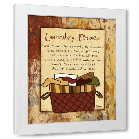 Laundry Prayer Basket White Modern Wood Framed Art Print by Stimson, Diane