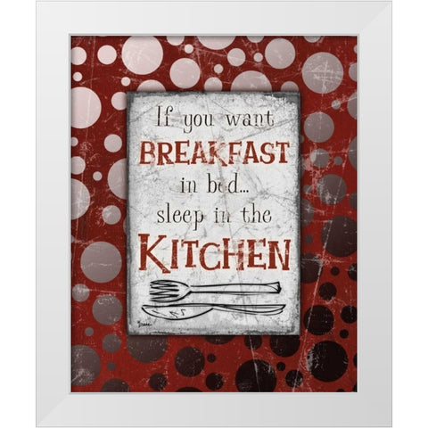 Breakfast Kitchen Gray White Modern Wood Framed Art Print by Stimson, Diane