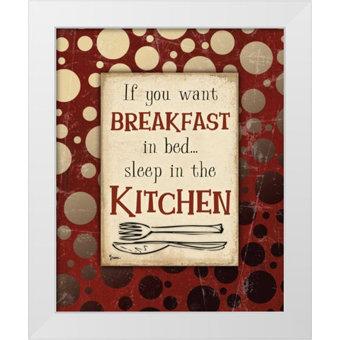 Breakfast Kitchen White Modern Wood Framed Art Print by Stimson, Diane