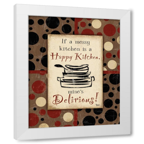 Kitchen Delirious Brown White Modern Wood Framed Art Print by Stimson, Diane