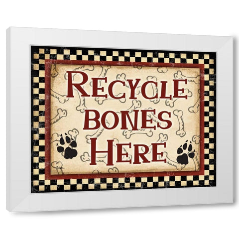 Recycle Bones White Modern Wood Framed Art Print by Stimson, Diane