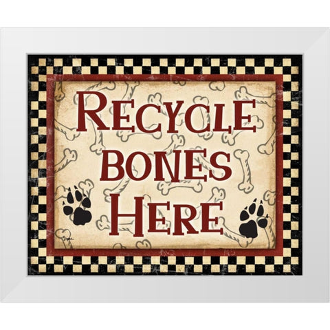 Recycle Bones White Modern Wood Framed Art Print by Stimson, Diane