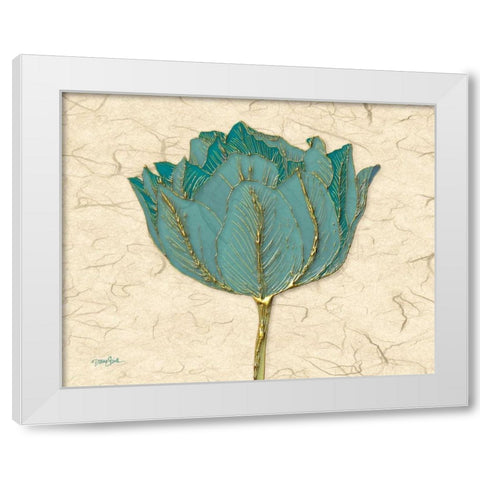 Tulip 1 White Modern Wood Framed Art Print by Stimson, Diane