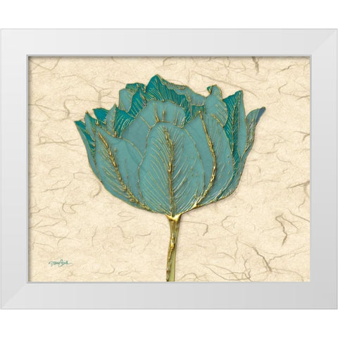 Tulip 1 White Modern Wood Framed Art Print by Stimson, Diane