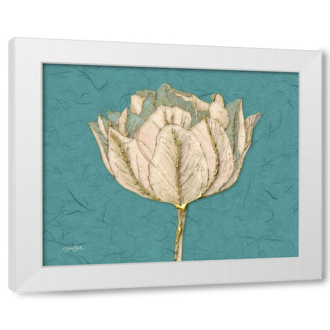 Tulip 1 White Modern Wood Framed Art Print by Stimson, Diane