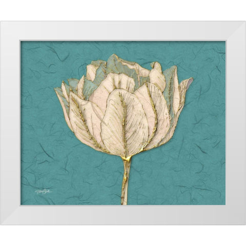Tulip 1 White Modern Wood Framed Art Print by Stimson, Diane
