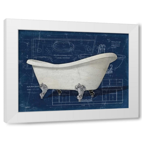 Bath Blues 2 White Modern Wood Framed Art Print by Stimson, Diane