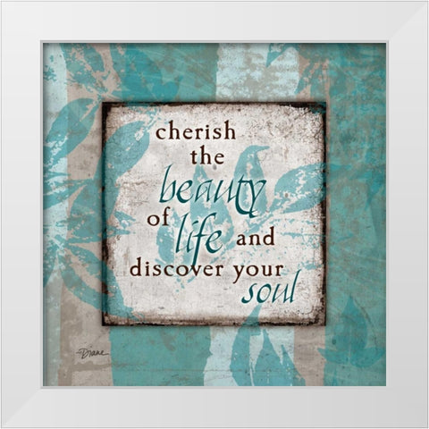 Spa Soul White Modern Wood Framed Art Print by Stimson, Diane