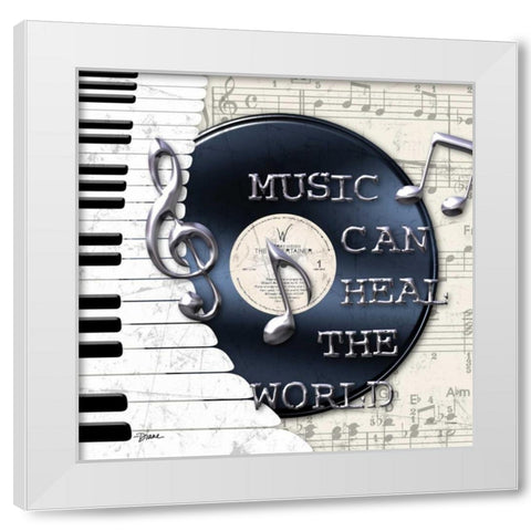 Vinyl Record 1 White Modern Wood Framed Art Print by Stimson, Diane