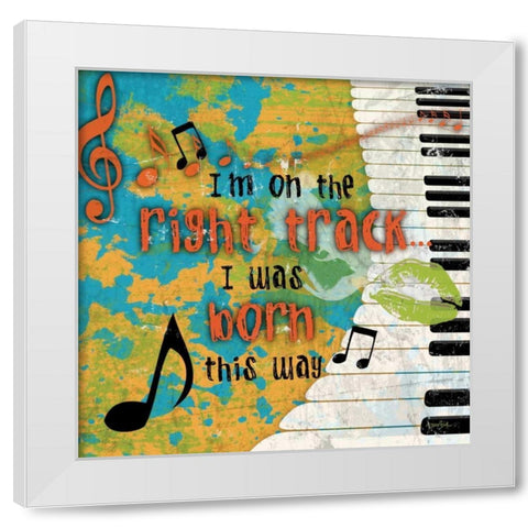 Born This Way White Modern Wood Framed Art Print by Stimson, Diane