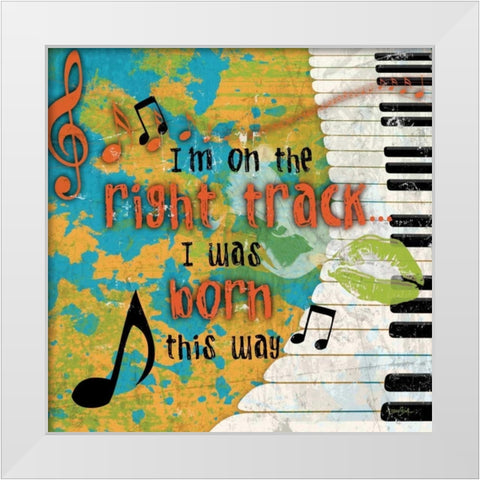 Born This Way White Modern Wood Framed Art Print by Stimson, Diane