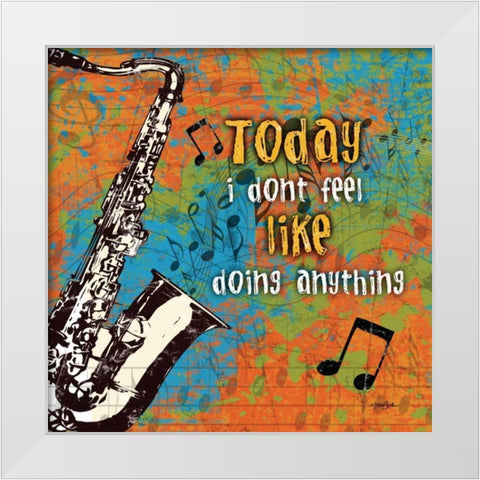 Dont Feel Like White Modern Wood Framed Art Print by Stimson, Diane