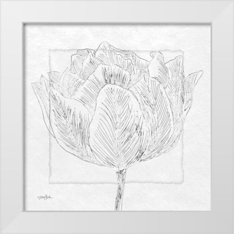 Tulipa 1 White Modern Wood Framed Art Print by Stimson, Diane