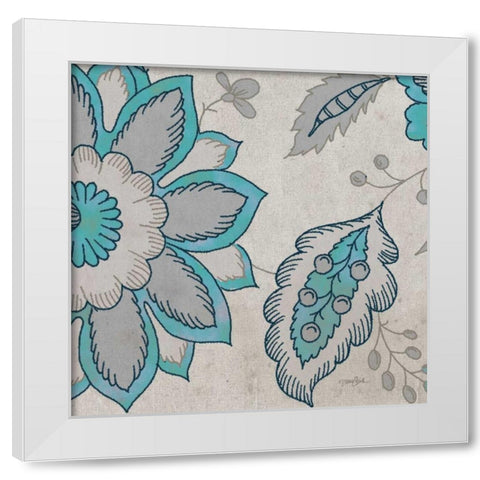 Blue Steel Z White Modern Wood Framed Art Print by Stimson, Diane