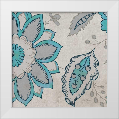 Blue Steel Z White Modern Wood Framed Art Print by Stimson, Diane