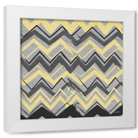 Yel Gray Stripes 2 White Modern Wood Framed Art Print by Stimson, Diane