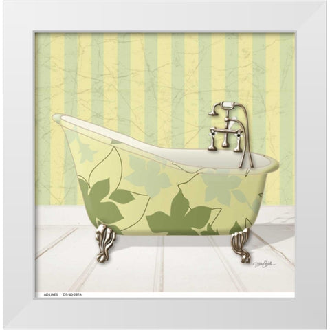 Fleur Tub 1 White Modern Wood Framed Art Print by Stimson, Diane