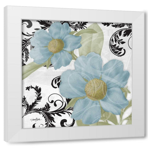 Dillenia Blue White Modern Wood Framed Art Print by Stimson, Diane