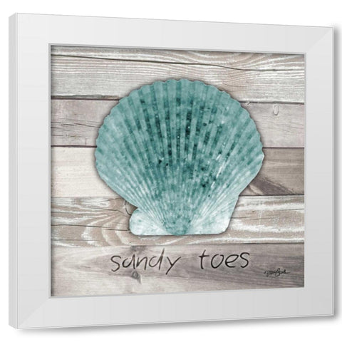 Sandy Toes White Modern Wood Framed Art Print by Stimson, Diane