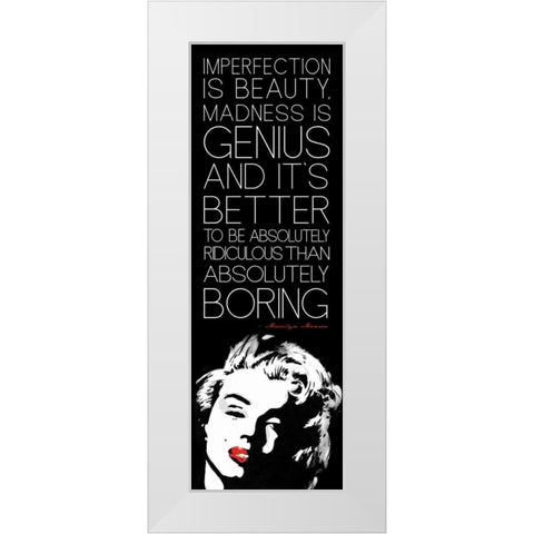 Monroe B2 White Modern Wood Framed Art Print by Rodriquez Jr, Enrique