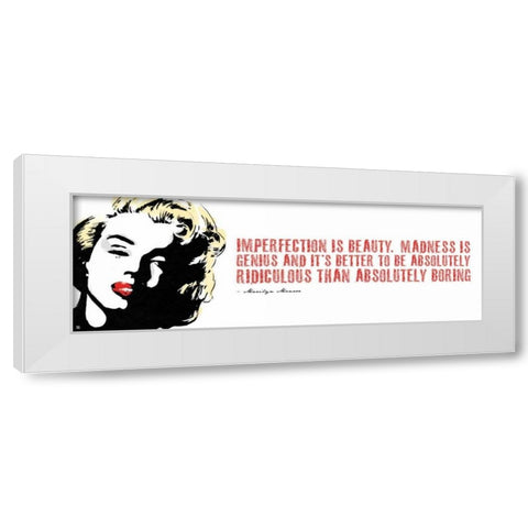 Monroe D White Modern Wood Framed Art Print by Rodriquez Jr, Enrique