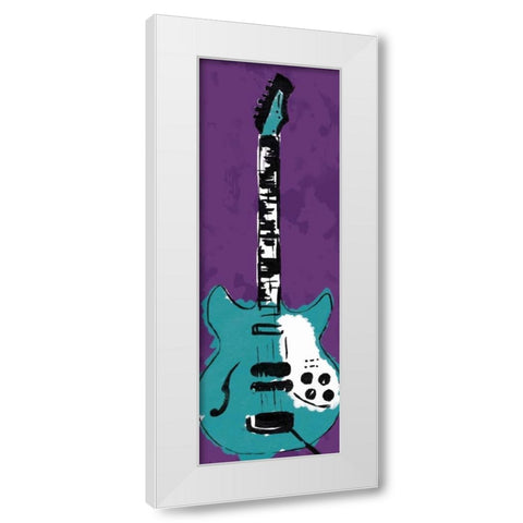 Electric Guitar B2 White Modern Wood Framed Art Print by Rodriquez Jr, Enrique