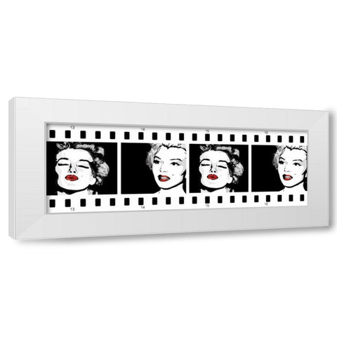 Monroe Strip 1 White Modern Wood Framed Art Print by Rodriquez Jr, Enrique