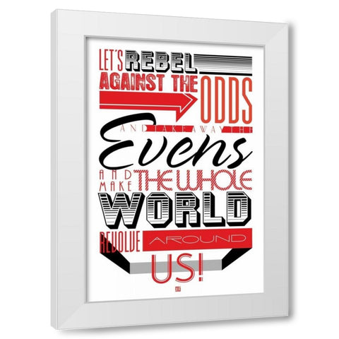 Rebel1 White Modern Wood Framed Art Print by Rodriquez Jr, Enrique