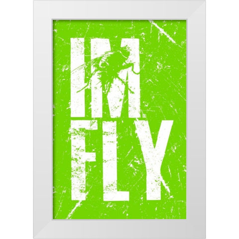 IM FLY 3 White Modern Wood Framed Art Print by Rodriquez Jr, Enrique