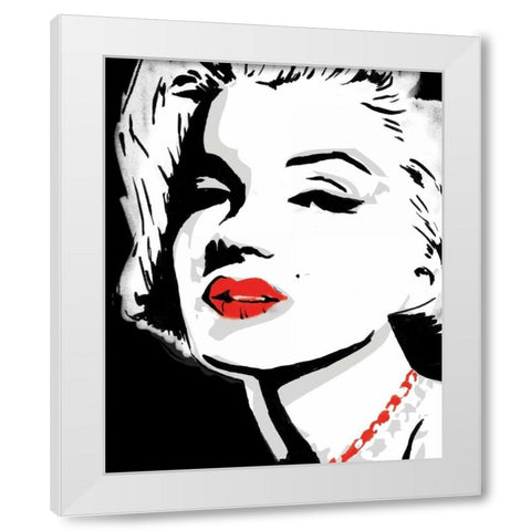 Monroe 6 White Modern Wood Framed Art Print by Rodriquez Jr, Enrique