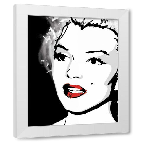 Monroe 8 White Modern Wood Framed Art Print by Rodriquez Jr, Enrique