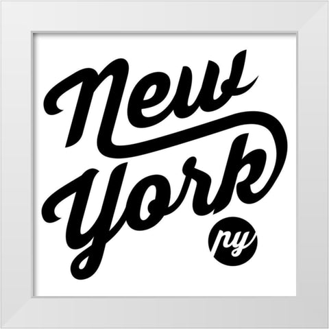 New York Ish White Modern Wood Framed Art Print by Rodriquez Jr, Enrique