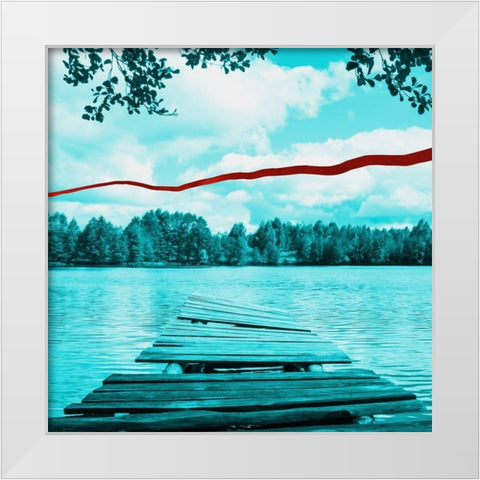 Surgical Summer Four White Modern Wood Framed Art Print by Rodriquez Jr, Enrique
